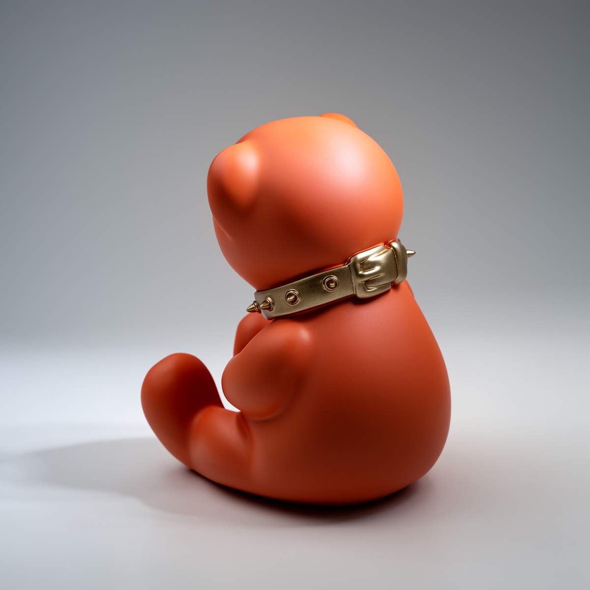 Figura Dekoracyjna Miś H 31 cm Pomarańczowy Mat