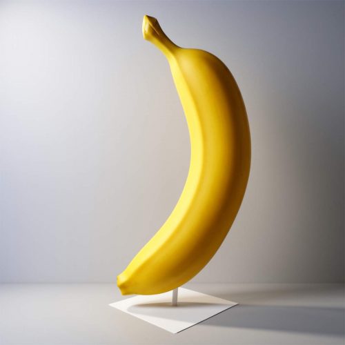 Figura 3D - Duży Banan Na Podstawie