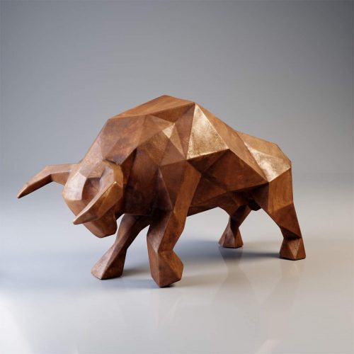 Duża Figura Byk Geometryczny - efekt rdzy