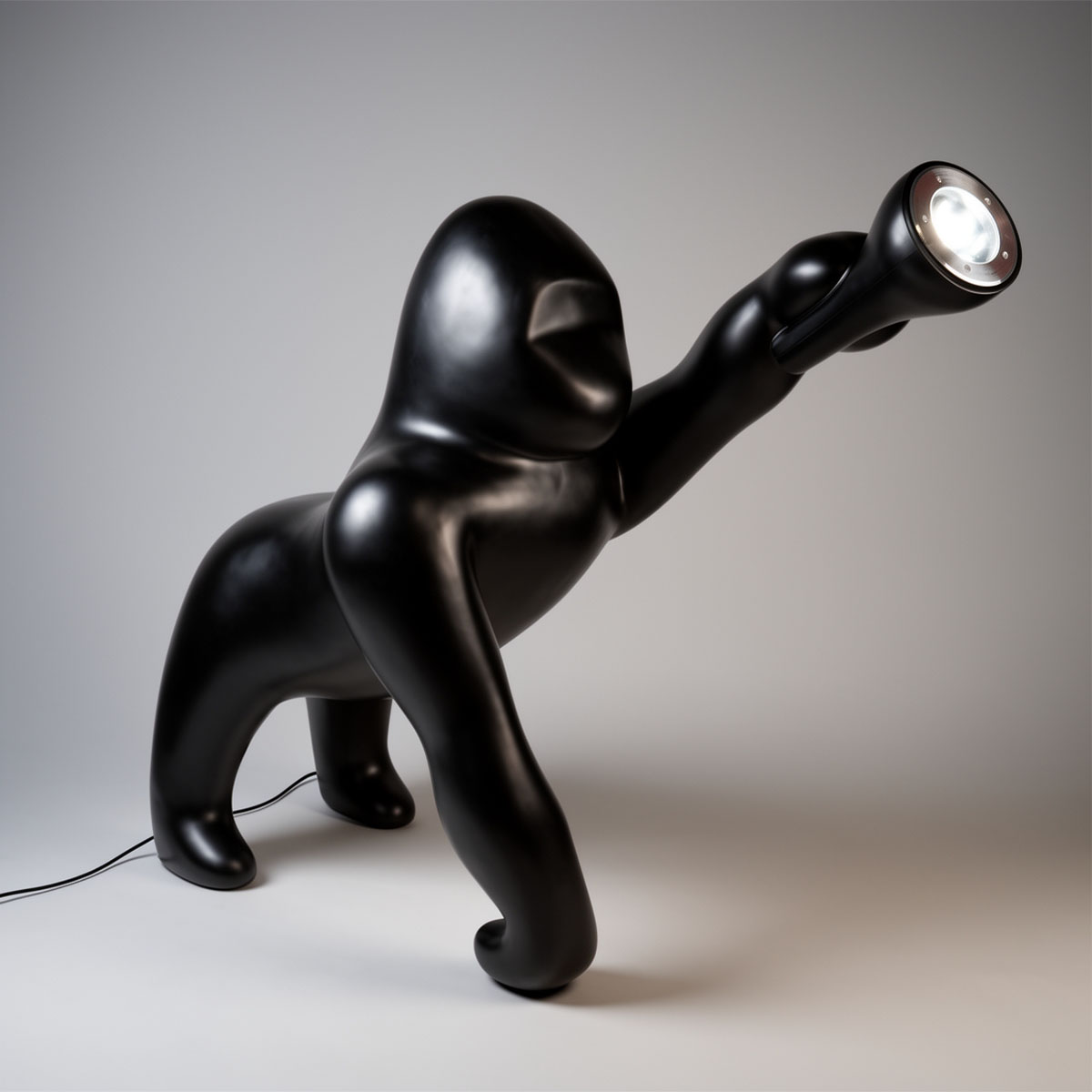 Figura Dekoracyjna Goryl Lampa - obrazek 2