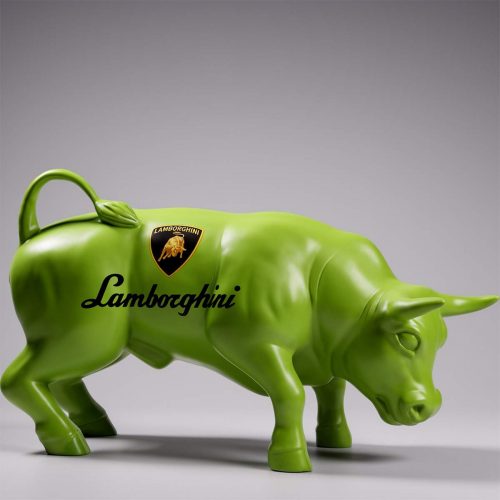 Figura Dekoracyjna Zielony Byk - Lamborghini