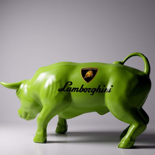 Figura Dekoracyjna Zielony Byk - Lamborghini