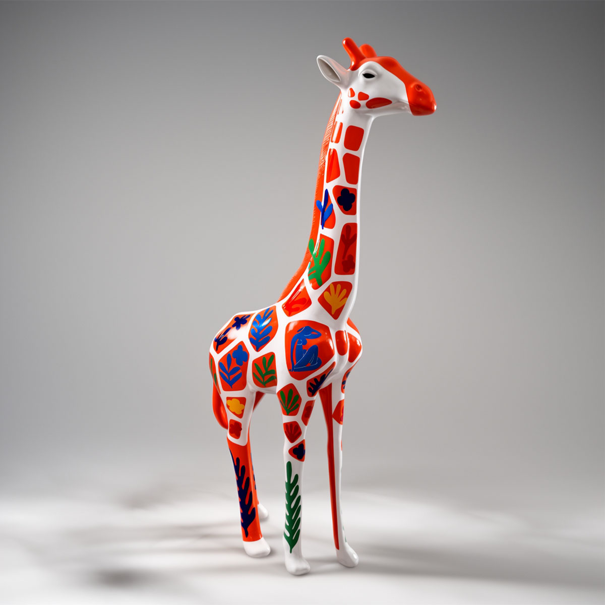 Duża Figura Dekoracyjna Żyrafa w Motywie Matisse - obrazek 4